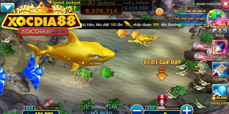 Các bước đặt cược bắn cá đổi thưởng tại Xocdia88 đơn giản