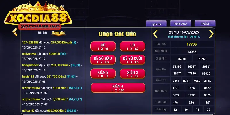 Lô đề 1 ăn 900 luôn có sức hút khủng tại sảnh lô đề Xocdia88